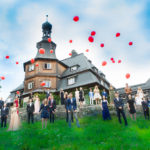 Abifeier 2020: Abiturientia mit Luftballons