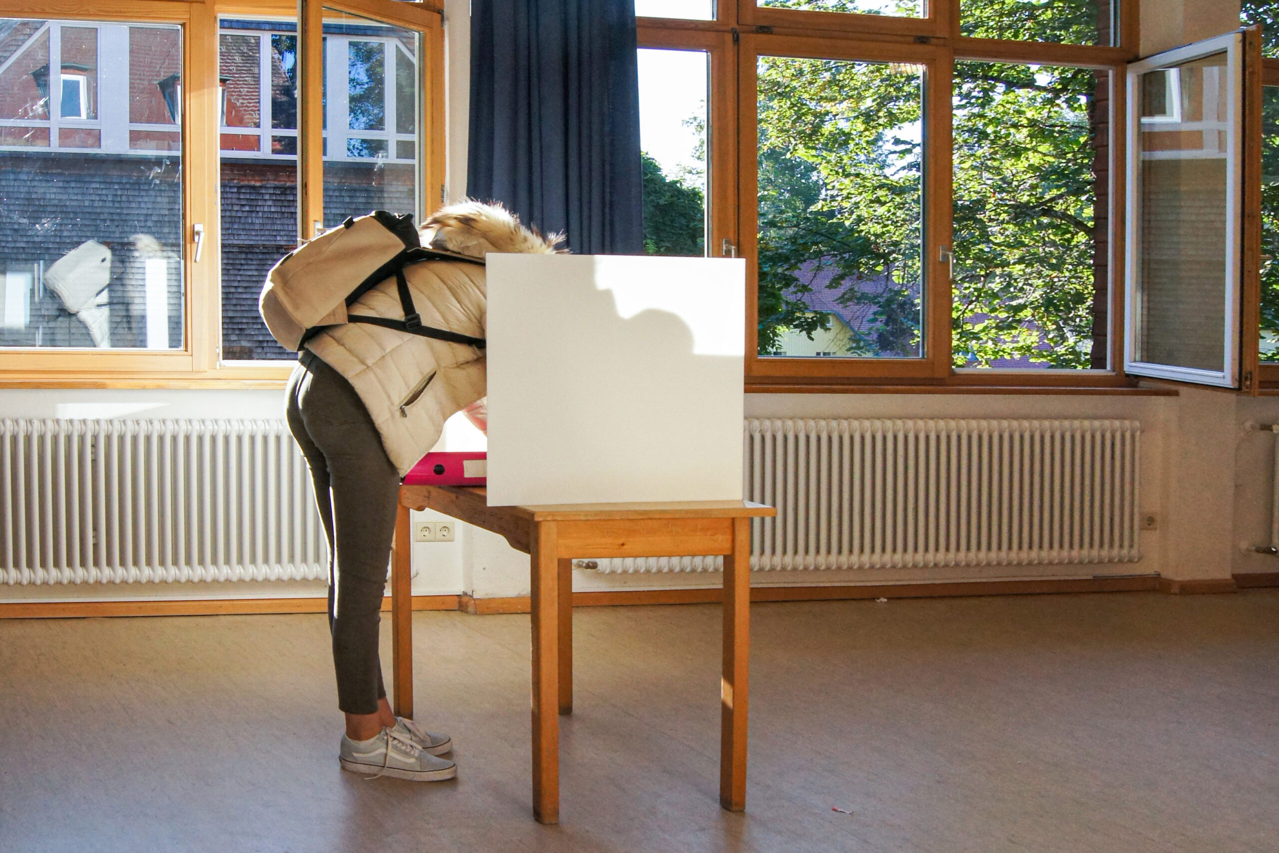 Bei der Juniorwahl am Birklehof war das Wahllokal im Afasta aufgebaut.